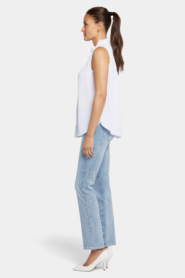 Nydj Sleeveless Ruffle Neck Blouse