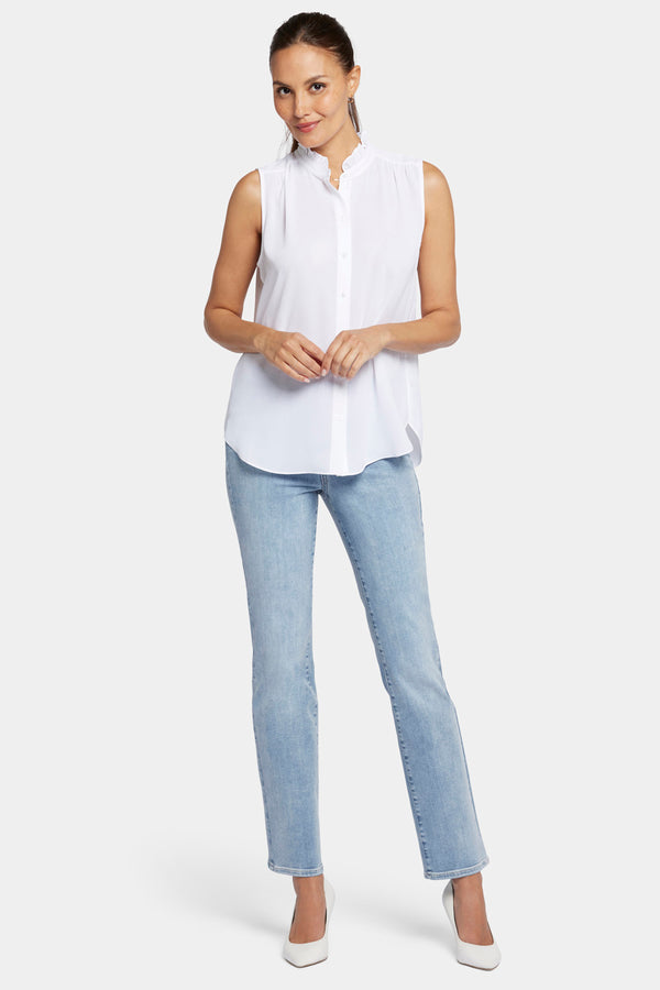 Nydj Sleeveless Ruffle Neck Blouse