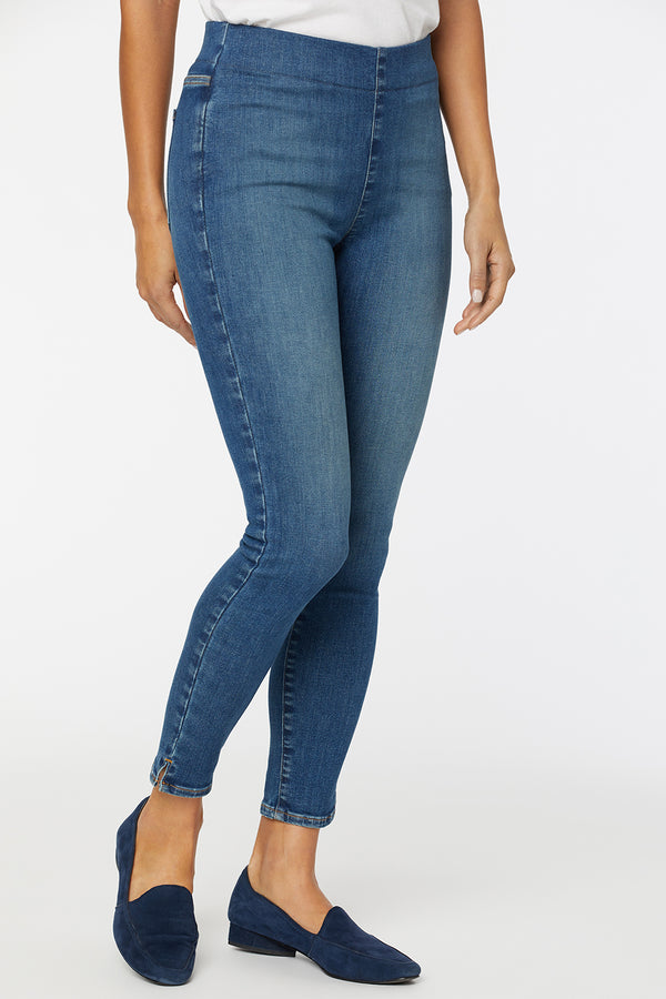 nydj Super Skinny Ankle Pull-On Jeans In Petite