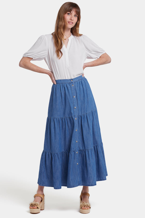 Nydj Tiered Maxi Skirt