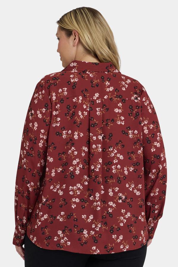 Nydj Tuxedo Blouse In Plus Size