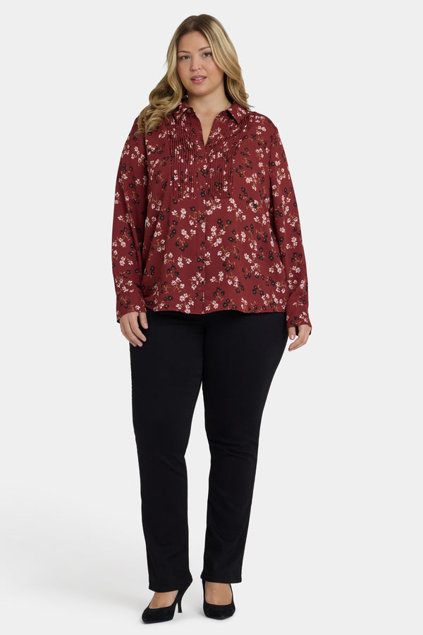 Nydj Tuxedo Blouse In Plus Size