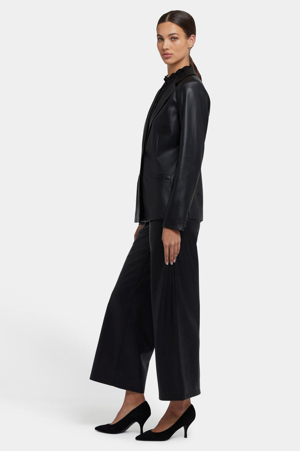 Nydj Vegan Stretch Leather Classic Blazer Jacket