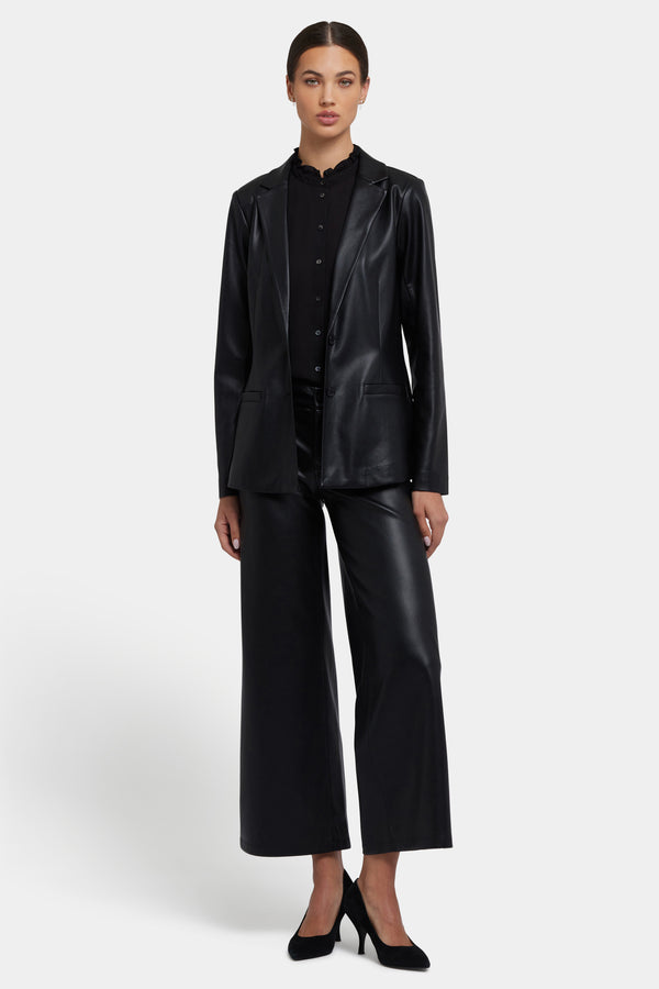 Nydj Vegan Stretch Leather Classic Blazer Jacket