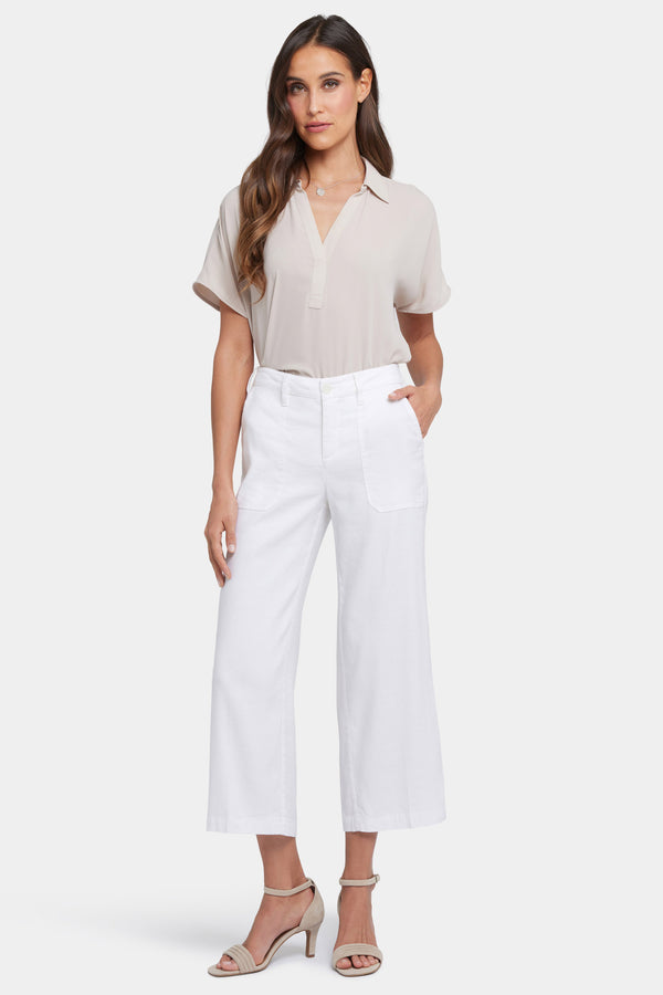 Nydj Wide Leg Cargo Capri Pants