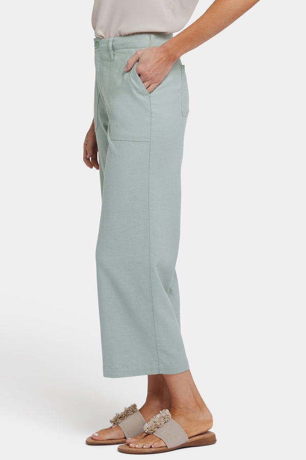 Nydj Wide Leg Cargo Capri Pants