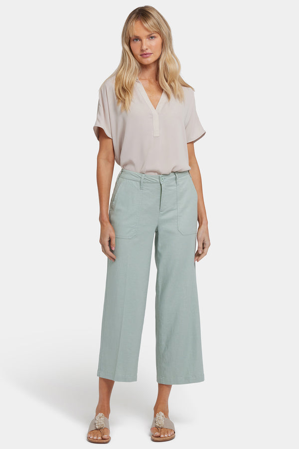 Nydj Wide Leg Cargo Capri Pants