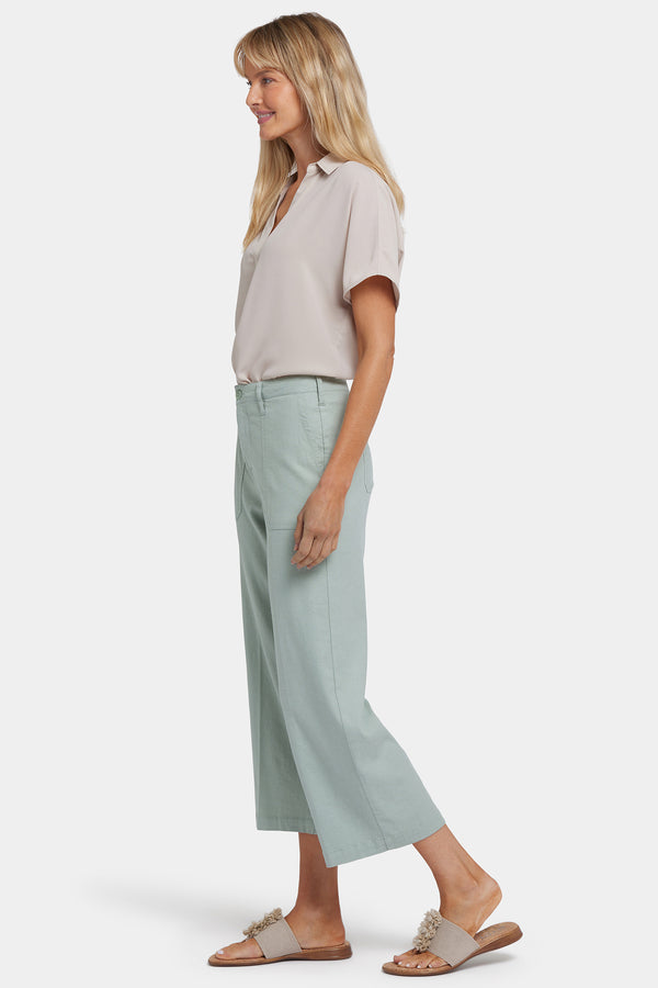 Nydj Wide Leg Cargo Capri Pants