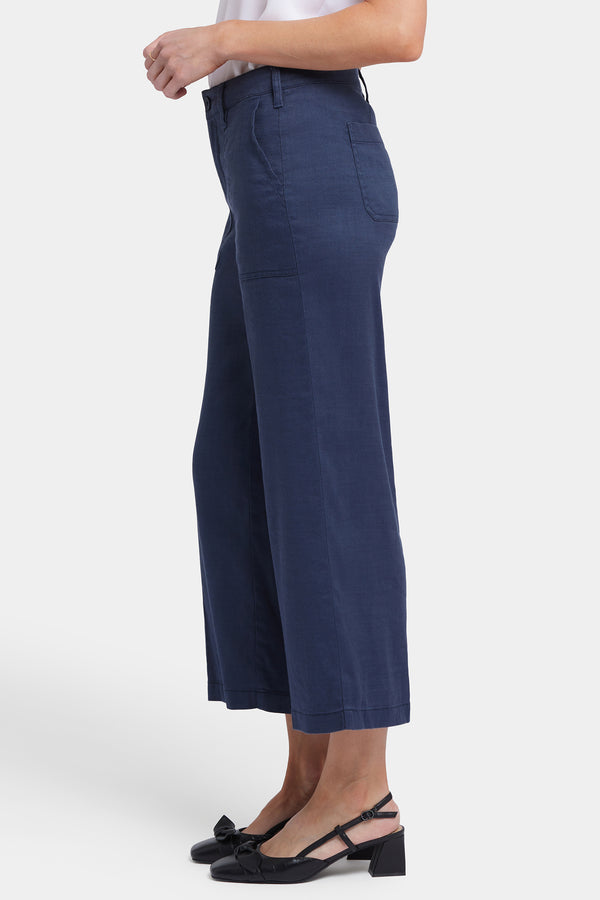 Nydj Wide Leg Cargo Capri Pants