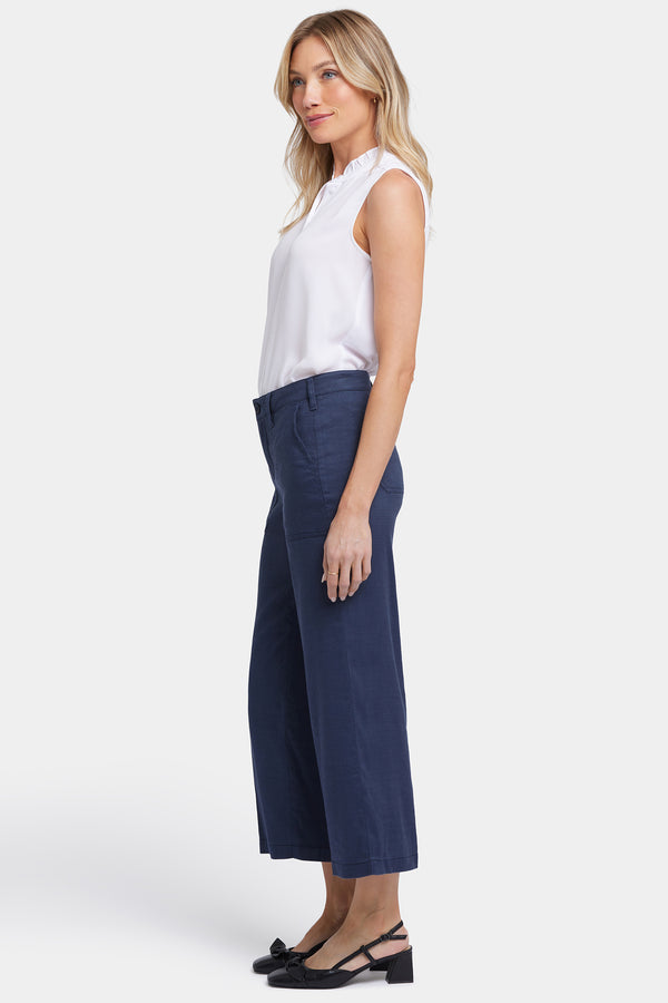Nydj Wide Leg Cargo Capri Pants