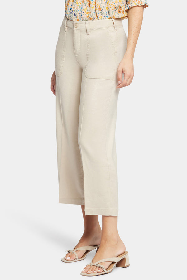 Nydj Wide Leg Cargo Capri Pants