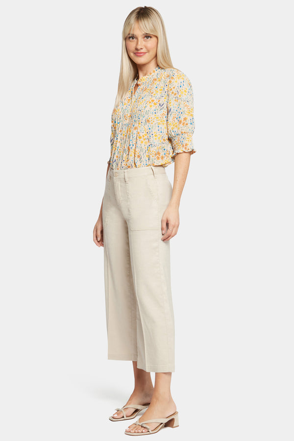 Nydj Wide Leg Cargo Capri Pants