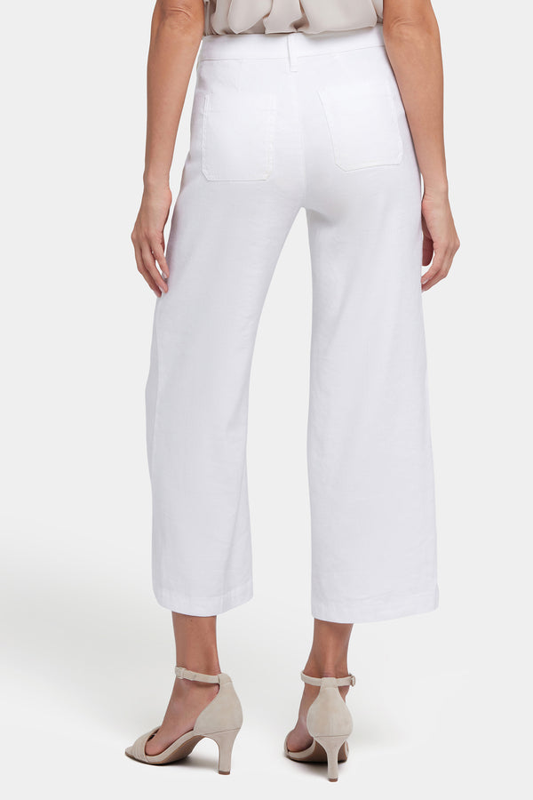 nydj Wide Leg Cargo Capri Pants In Petite