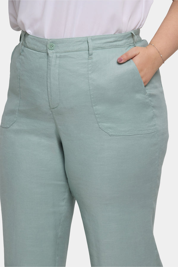 Nydj Wide Leg Cargo Capri Pants In Plus Size