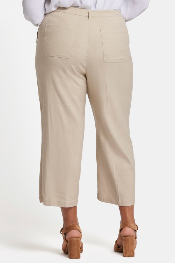 nydj Wide Leg Cargo Capri Pants In Plus Size