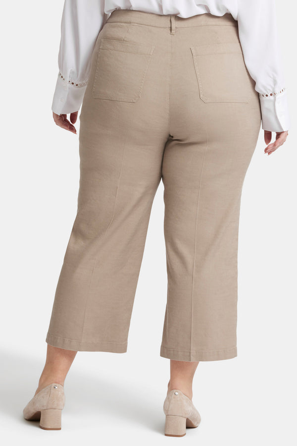 nydj Wide Leg Cargo Capri Pants In Plus Size