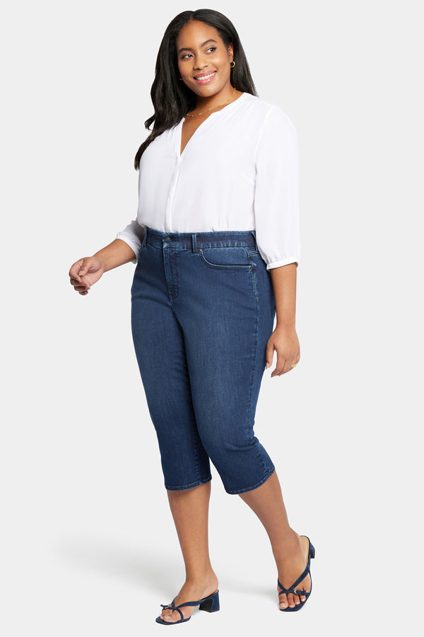 Nydj Waist-Match™ Slim Straight Crop Jeans In Plus Size