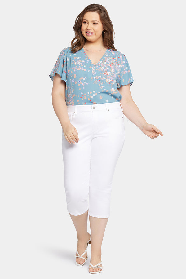Nydj Waist-Match™ Slim Straight Crop Jeans In Plus Size