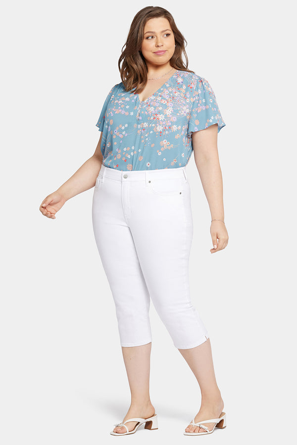 Nydj Waist-Match™ Slim Straight Crop Jeans In Plus Size