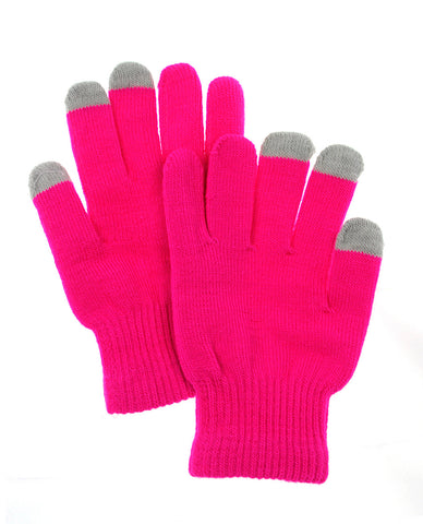 nyfashion101 Bright Neon Colored Everyday Use Stretchable Touch Screen Magic Gloves