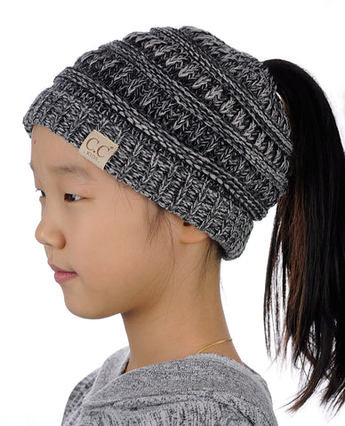 nyfashion101 C.C BeanieTail Kids' Children's Soft Cable Knit Messy High Bun Ponytail Beanie Hat nyfashion101 C.C BeanieTail Kids' Children's Soft Cable Knit Messy High Bun Ponytail Beanie Hat