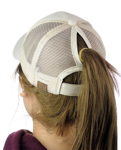 Nyfashion101 C.C Ponycap Messy High Bun Ponytail Adjustable Mesh Trucker Baseball Cap Hat