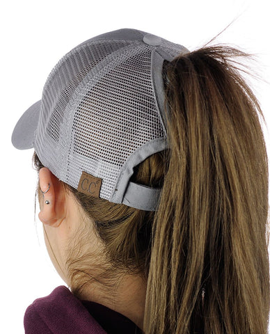 Nyfashion101 C.C Ponycap Messy High Bun Ponytail Adjustable Mesh Trucker Baseball Cap Hat