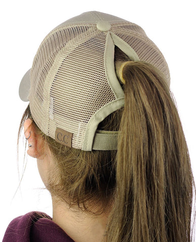 Nyfashion101 C.C Ponycap Messy High Bun Ponytail Adjustable Mesh Trucker Baseball Cap Hat