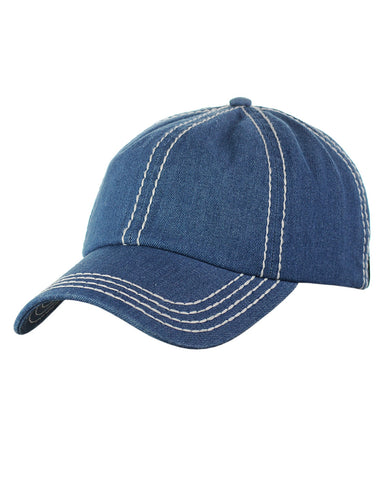 nyfashion101 C.C Unisex Denim Adjustable Velcro Strap Low Profile Baseball Cap Hat