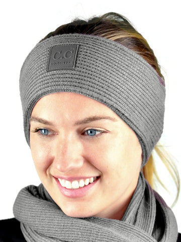 Nyfashion101 C.C Unisex Winter Thick Ribbed Knit Stretchy Plain Ear Warmer Headband