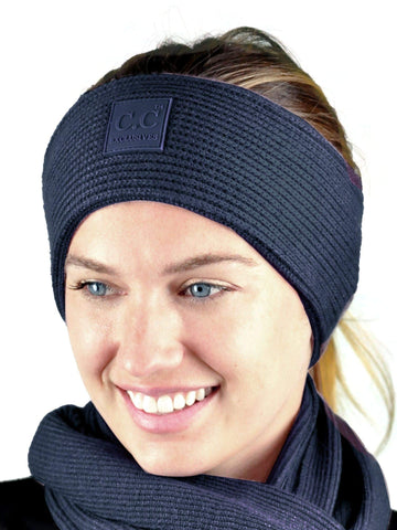 nyfashion101 C.C Unisex Winter Thick Ribbed Knit Stretchy Plain Ear Warmer Headband
