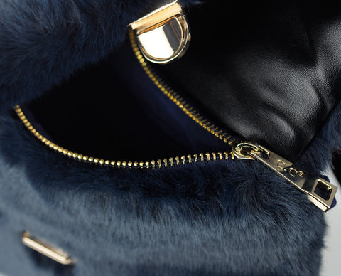 Nyfashion101 C.C Women's Evening Faux Fur Fuzzy Crossbody Shoulder Bag Envelope Clutch Purse