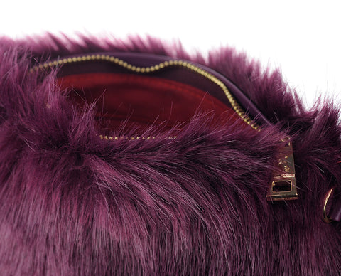 Nyfashion101 C.C Women's Evening Faux Fur Fuzzy Crossbody Shoulder Bag Clutch Purse