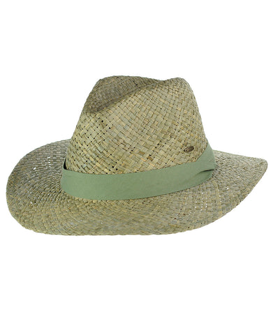 Nyfashion101 C.C Women's Raffia Straw Weaved Panama Sun Hat With Ribbon Trim