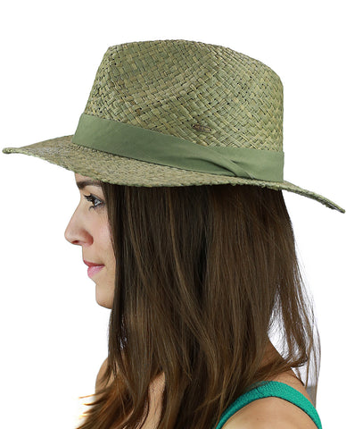 nyfashion101 C.C Women's Raffia Straw Weaved Panama Sun Hat with Ribbon Trim nyfashion101 C.C Women's Raffia Straw Weaved Panama Sun Hat with Ribbon Trim