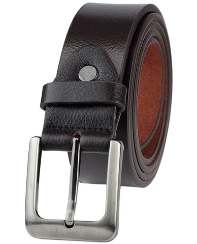 nyfashion101 Eurosport Men's Bonded Leather Cut-To-Fit Classic Belt with Metal Square Buckle FDL018