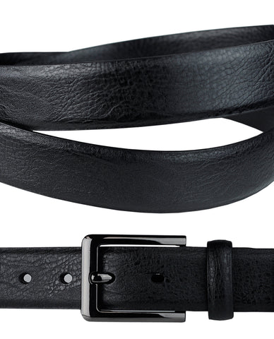 Nyfashion101 Eurosport Men's Design Faux Leather Classic Look Cut-To-Fit Belt With Dark Metal Square Buckle TS009