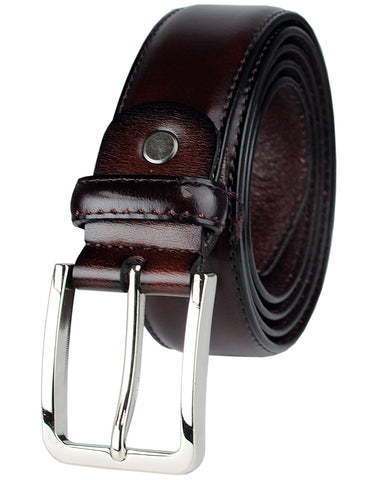 Nyfashion101 Eurosport Men's Polished Bonded Leather Cut-To-Fit Belt With Metal Square Buckle GL087