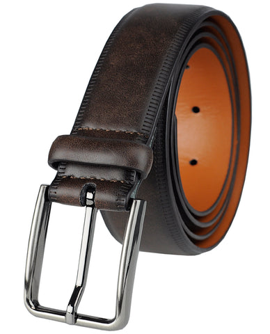 Nyfashion101 Eurosport Men's Smooth Faux Leather Classic Style Cut-To-Fit Belt With Square Buckle