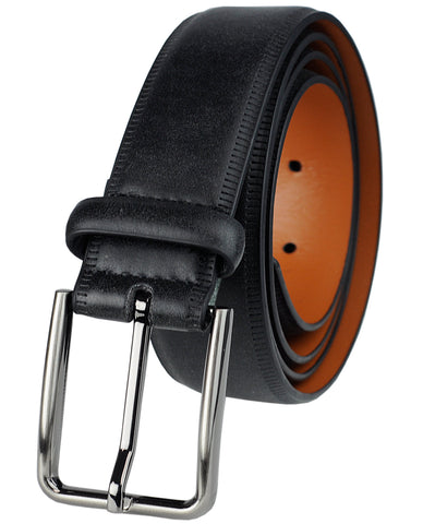 nyfashion101 Eurosport Men's Smooth Faux Leather Classic Style Cut-To-Fit Belt with Square Buckle