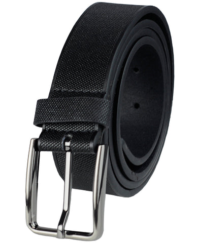 Nyfashion101 Eurosport Men's Textured Bonded Leather Casual Cut-To-Fit Belt With Square Buckle