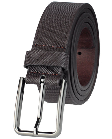 nyfashion101 Eurosport Men's Textured Bonded Leather Casual Cut-To-Fit Belt with Square Buckle