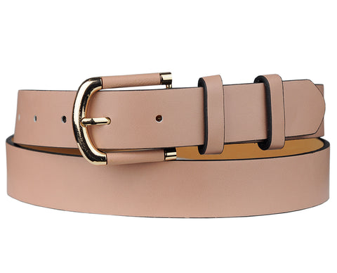 Nyfashion101 Eurosport Women's Slim Bonded Leather Casual Belt With 2 Tone Buckle