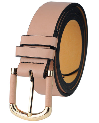 nyfashion101 Eurosport Women's Slim Bonded Leather Casual Belt with 2 Tone Buckle