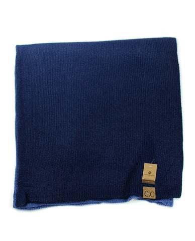 Nyfashion101 Exclusive Two Tone Winter Pullover Loop Cowl Tube Scarf