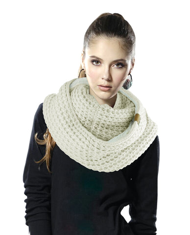 Nyfashion101 Exclusive Warm Chunky Knit Sherpa Lined Winter Infinity Scarf