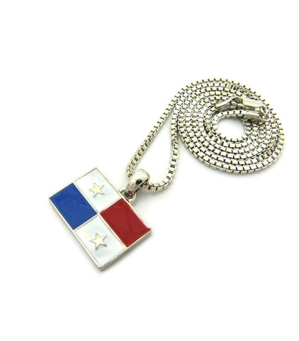 Nyfashion101 Flag Of Panama Micro Pendant With Chain Necklace