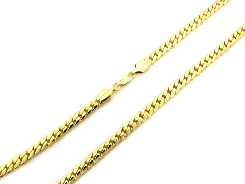 Nyfashion101 Gold-Tone 6mm Miami Cuban Chain Necklace W/ Lobster Clasp