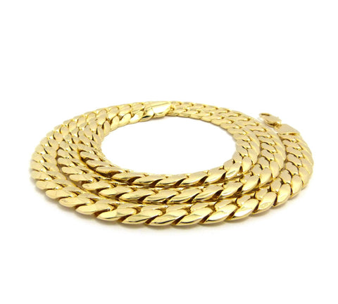 Nyfashion101 Gold-Tone 9.5mm Miami Cuban Chain Necklace W/ Lobster Clasp