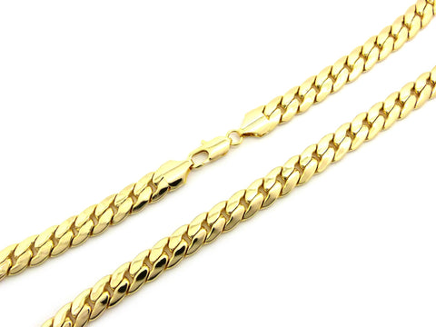 Nyfashion101 Gold-Tone 9.5mm Miami Cuban Chain Necklace W/ Lobster Clasp